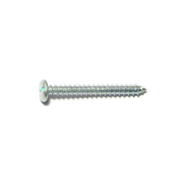 Midwest Fastener Sheet Metal Screw, #14 x 2 in, Zinc Plated Steel Pan Head Slotted Drive, 14 PK 60804 - main